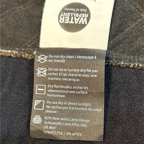 Dale of Norway Vest Olive Green Wool/Brown Quilted Zip Water Repellent-Women's S - Picture 6 of 12